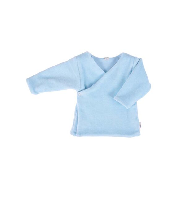 Maglioncino cache-coeur Velour Reversibile Celeste