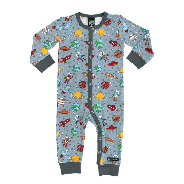 Tutina Pigiamino Space Print-Grigio Chiaro 🚀
