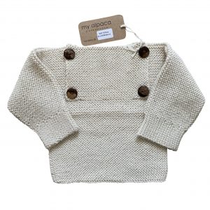 Maglione in Baby Alpaca-Bianco