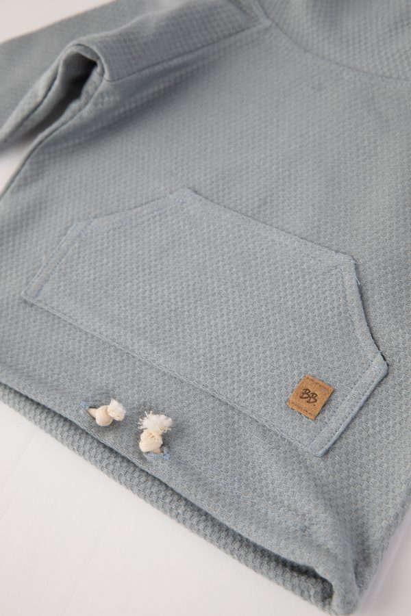 Maglia a girocollo in bambù organico-Blue Jeans ULTIMA TAGLIA 3mesi! - immagine 2