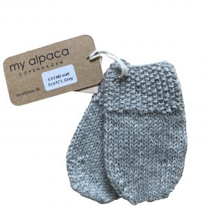 Guantini in Baby Alpaca 2/4mesi-Grigio chiaro