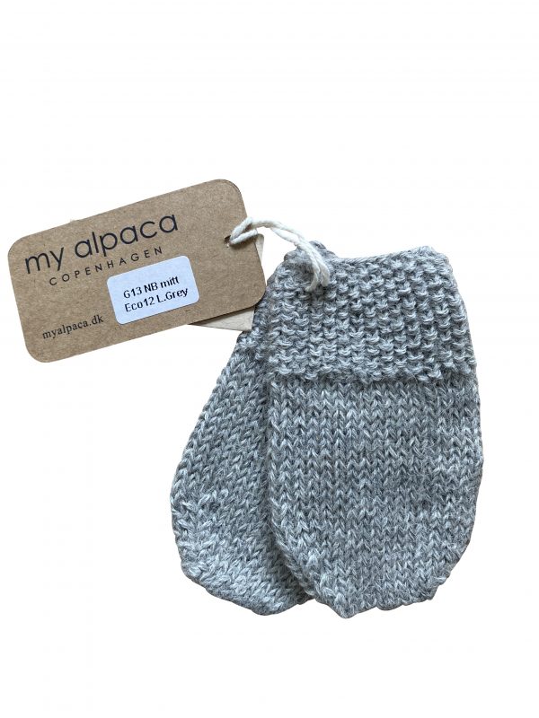 Guantini in Baby Alpaca 2/4mesi-Grigio chiaro