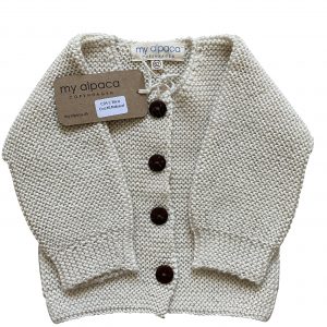 Cardigan in Baby Alpaca- Bianco