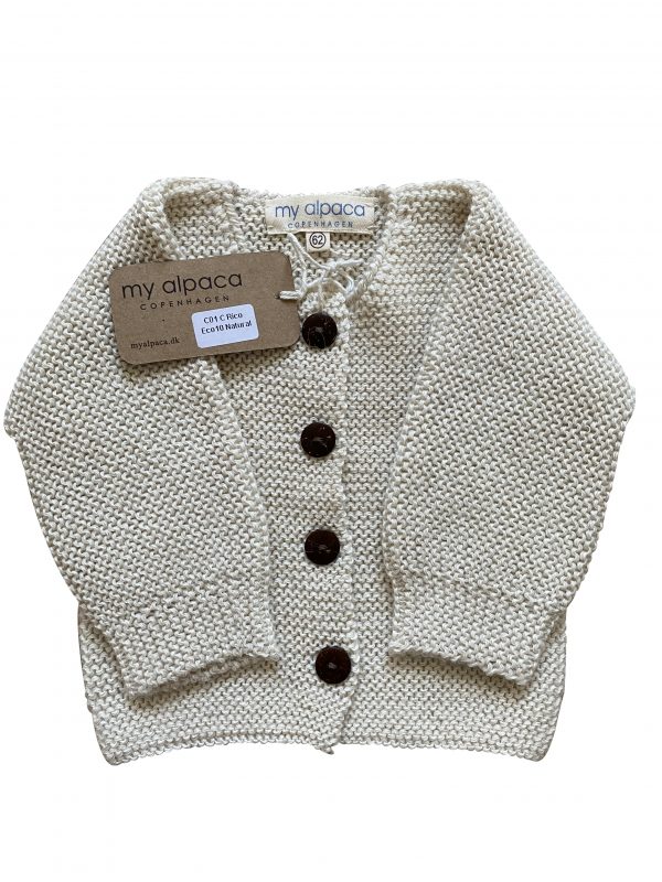 Cardigan in Baby Alpaca- Bianco