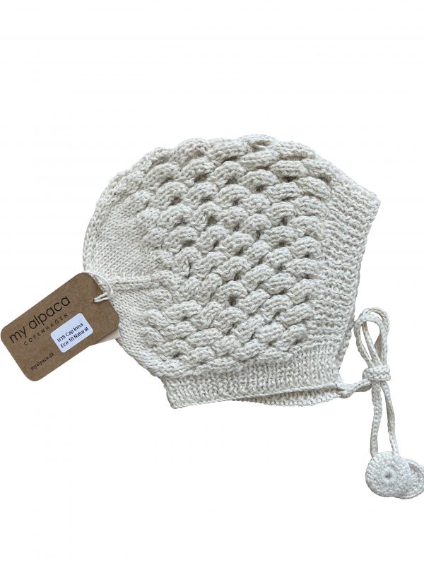 Cappellino in Baby Alpaca-Bianco