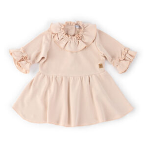 Vestito in bambù organico Volant Bimba-Rosa ULTIMA TAGLIA 36mesi!