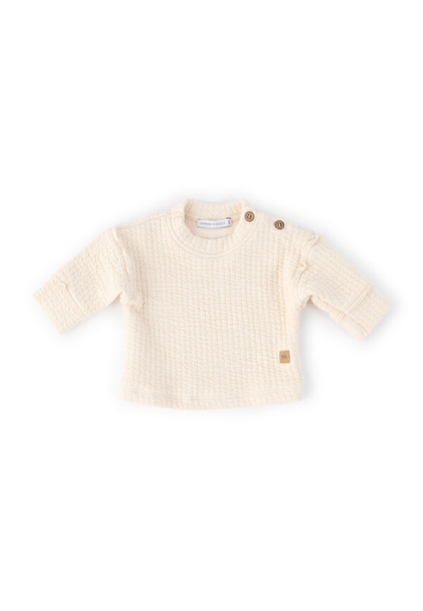 Maglia Manica Lunga in bambù organico-Bianco Latte