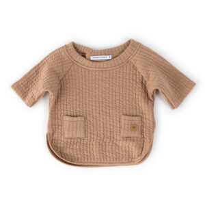 Maglia Poncho in bambù organico- Cammello