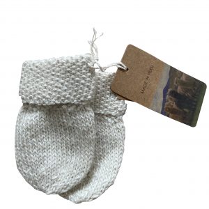 Guantini in Baby Alpaca 2/4mesi-Bianco