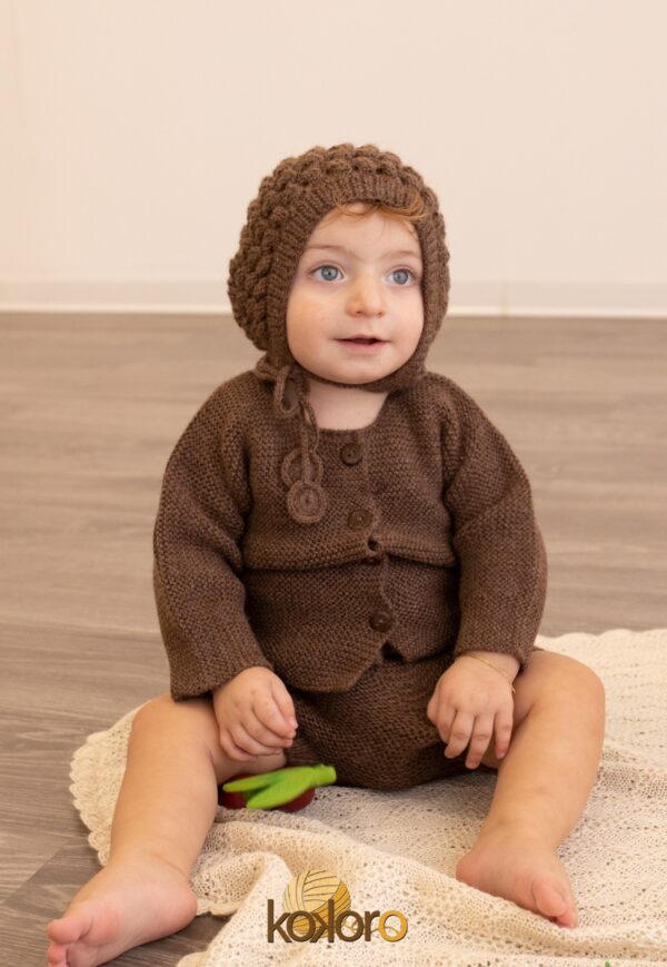 Cardigan in Baby Alpaca- Choco 🍫