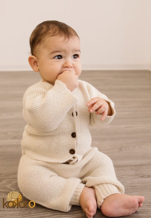 Cardigan in Baby Alpaca- Bianco - immagine 3