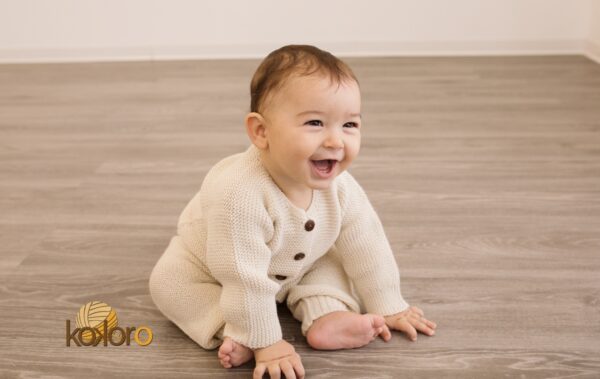 Cardigan in Baby Alpaca- Bianco - immagine 4