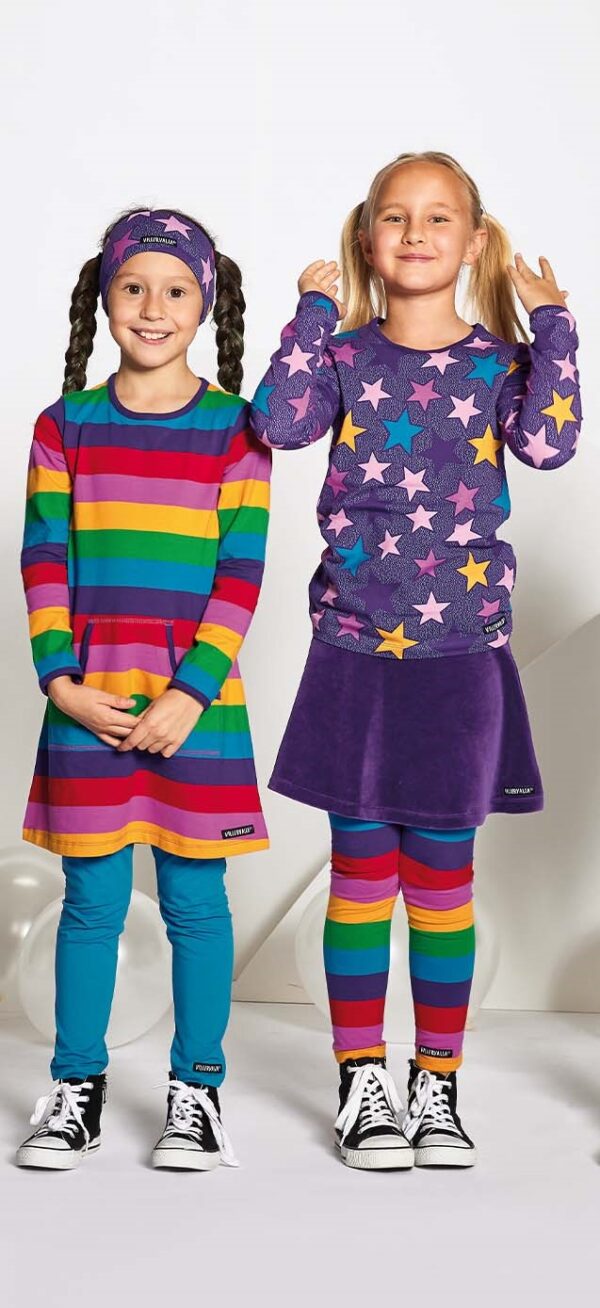 Leggings Righe Arcobaleno in cotone organico - immagine 3