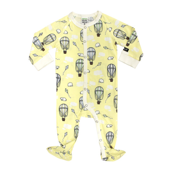 Tutina Neonato in cotone organico-Mongolfiere Vintage