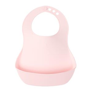 Bavaglino con tasca in plastica flessibile-Rosa