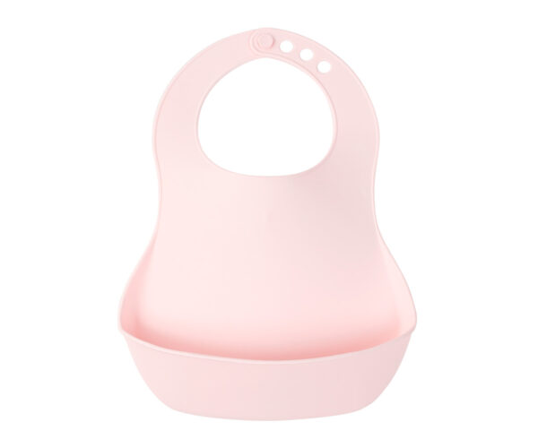 Bavaglino con tasca in plastica flessibile-Rosa