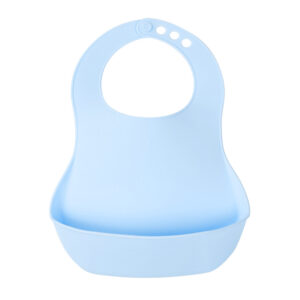 Bavaglino con tasca in plastica flessibile-Celeste