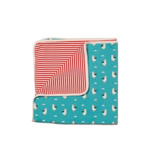Copertina Reversibile con Cappuccio-Gabbiani