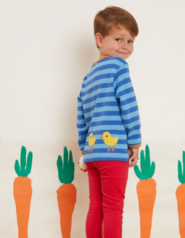 T-shirt interattiva Manica Lunga in cotone organico-Mamma Pollo e i suoi Pulcini 🐣 ULTIMA TAGLIA 3-6mesi! - immagine 3