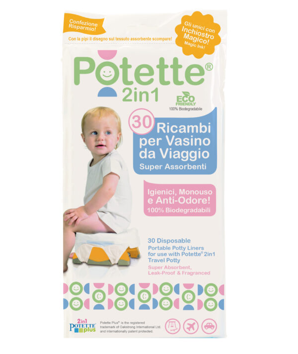 Ricambi biodegradabili per Vasino Potette-2in1 (30 Pezzi)