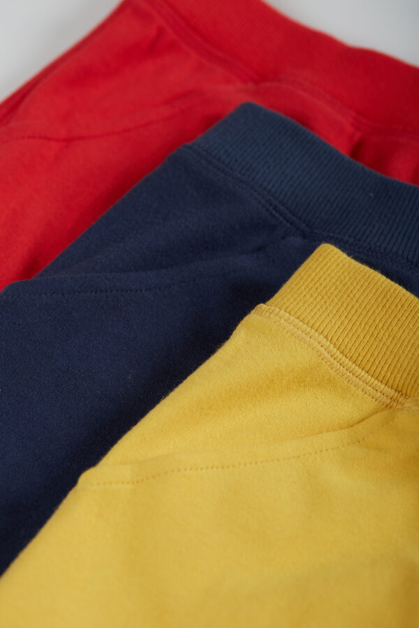 3Pack Shorts cotone organico-Giallo\Blu\Rosso - immagine 3