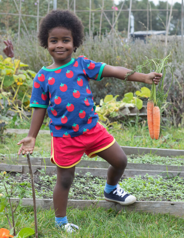 T-Shirt  Manica Corta in cotone organico-Tomato 🍅 - immagine 2