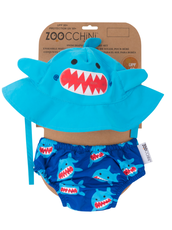 Set Baby Costumino Contenitivo+Cappellino Protezione UPF 50+ Squalo 🦈
