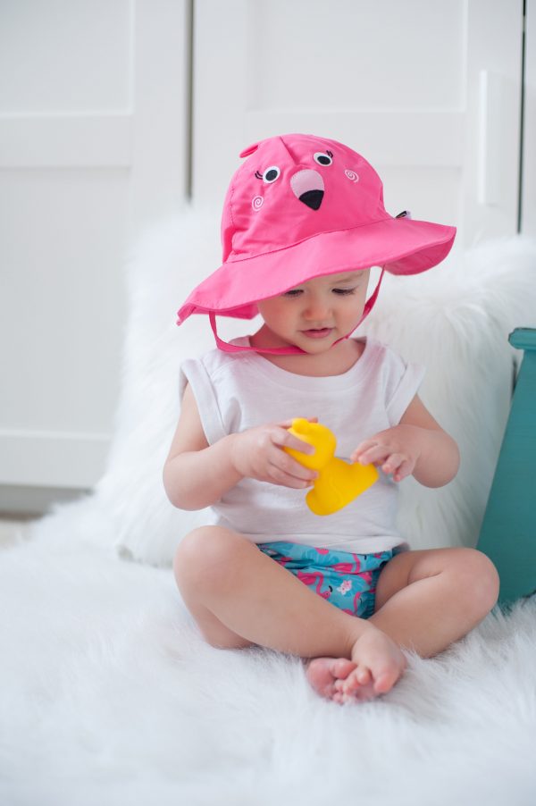 Set Baby Costumino Contenitivo+Cappellino Protezione UPF 50+ Fenicottero 🦩