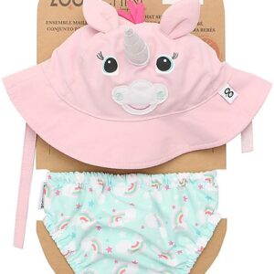 Set Baby Costumino Contenitivo+Cappellino Protezione UPF 50+ Unicorno 🦄