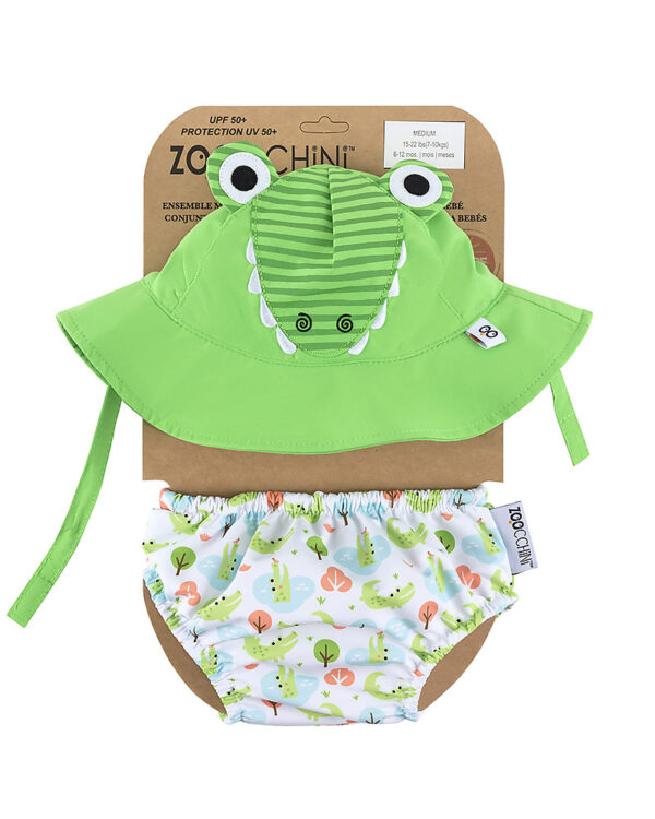 Set Baby Costumino Contenitivo+Cappellino Protezione UPF 50+Alligatore 🐊