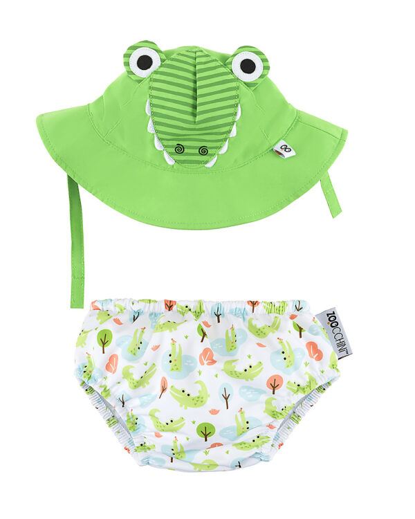 Set Baby Costumino Contenitivo+Cappellino Protezione UPF 50+Alligatore 🐊 - immagine 2