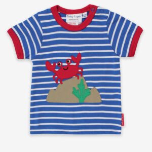 T-Shirt Manica Corta in cotone organico-Crab 🦀 ULTIMA TAGLIA 3/4anni!
