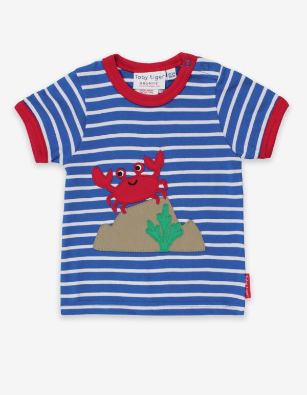 T-Shirt Manica Corta in cotone organico-Crab 🦀 ULTIMA TAGLIA 3/4anni!