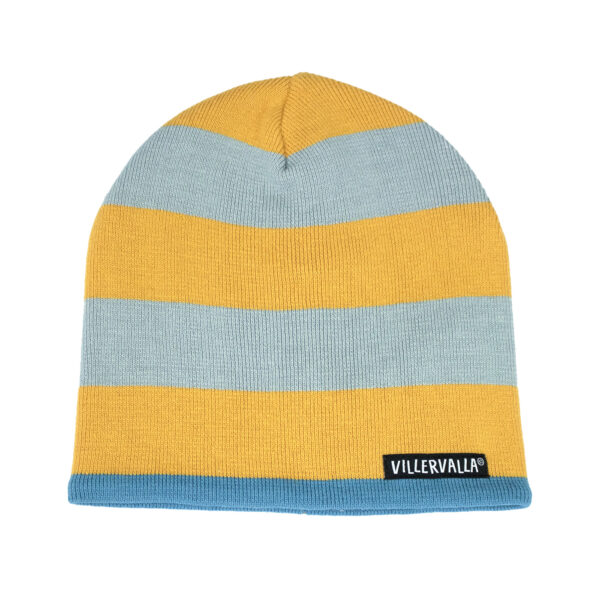 Cappello Beanie in calda maglia e pile-Saffron/Fossil