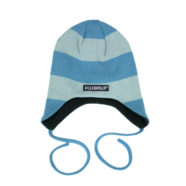 Cappello Baby in calda maglia e pile con lacci-Ocean/Fossil-ULTIMA TAGLIA 48/50!