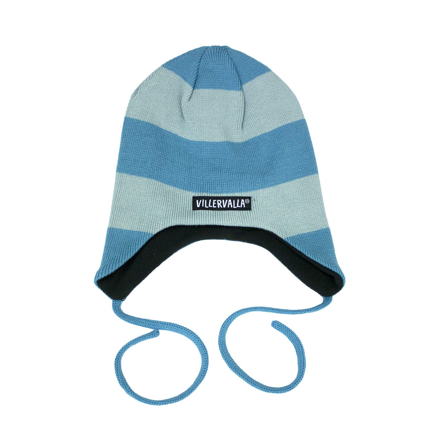 Cappello Baby in calda maglia e pile con lacci-Ocean/Fossil-ULTIMA TAGLIA 48/50!