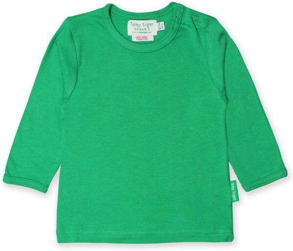 BASIC T-Shirt a manica lunga in cotone organico-Arancione/ Verde/ Fuchsia - immagine 3