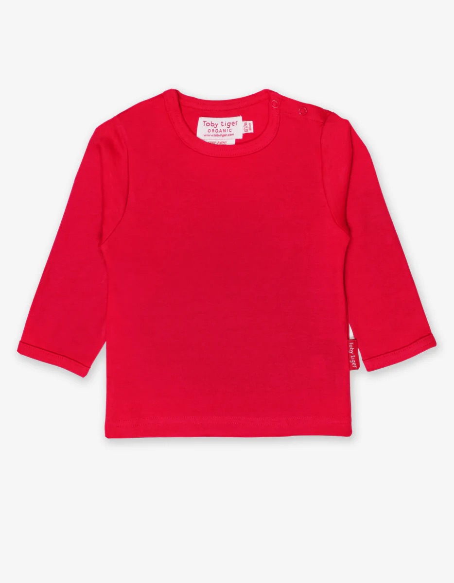 BASIC T-Shirt a manica lunga in cotone organico-Arancione/ Verde/ Fuchsia