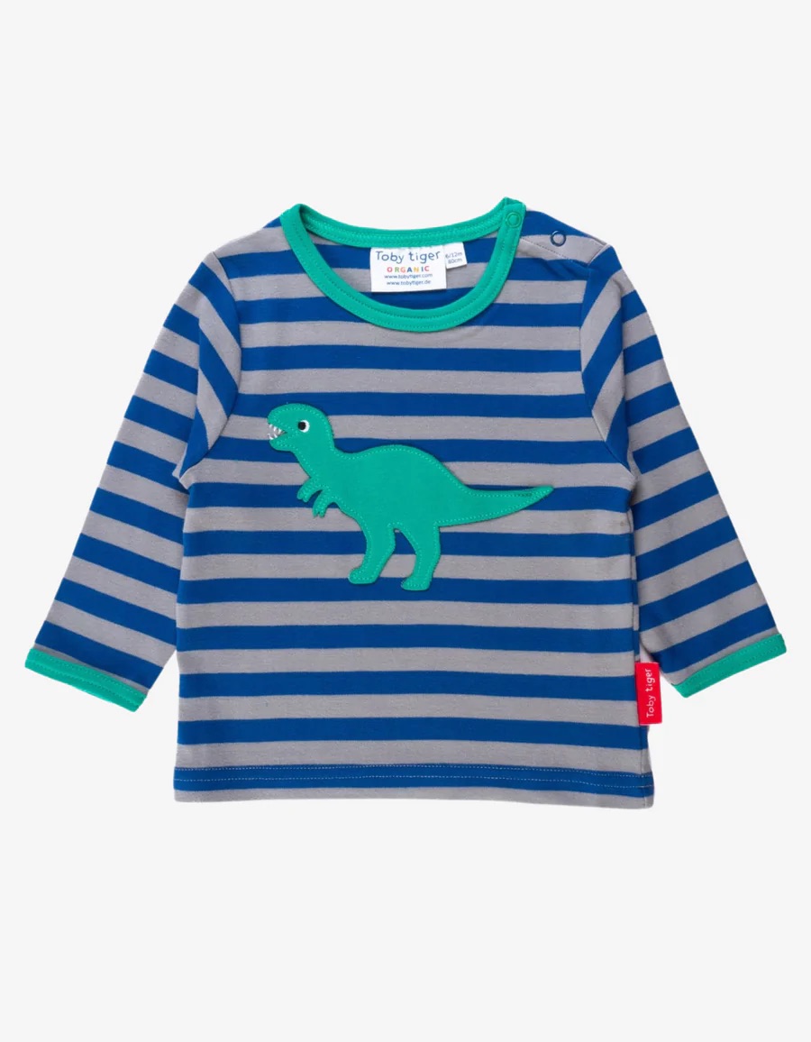 T-shirt Manica Lunga in cotone organico T-Rex