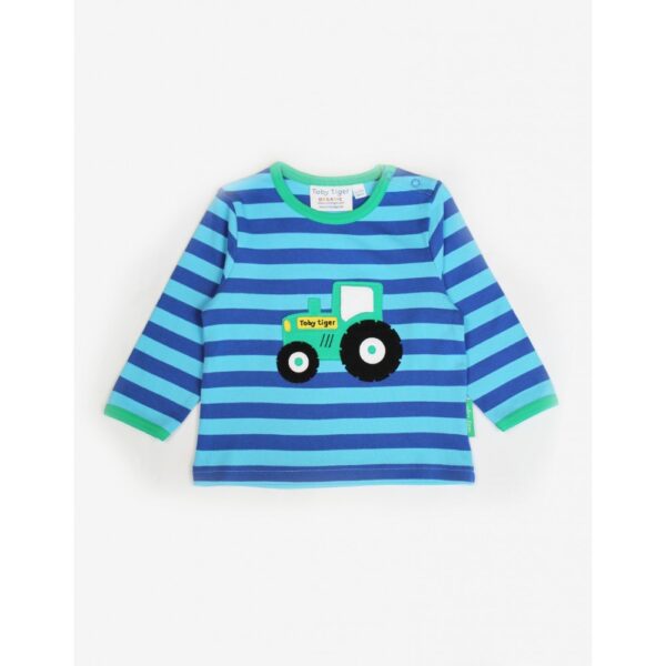 T-Shirt a manica lunga interattiva in cotone organico-Tractor 🚜(lift the flap)