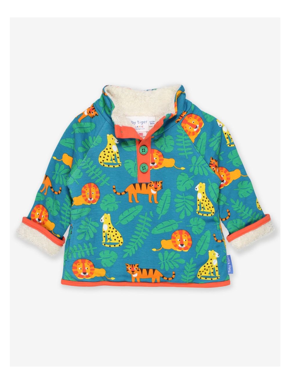 Felpa in pile di cotone organico-Wild Cats 🐅