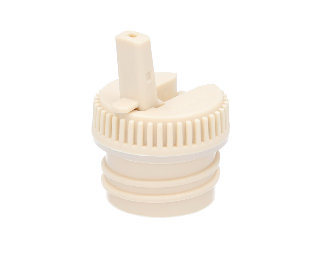 Tappo con Beccuccio e cannuccia in silicone per Boraccia in Acciaio Basic-Ivory
