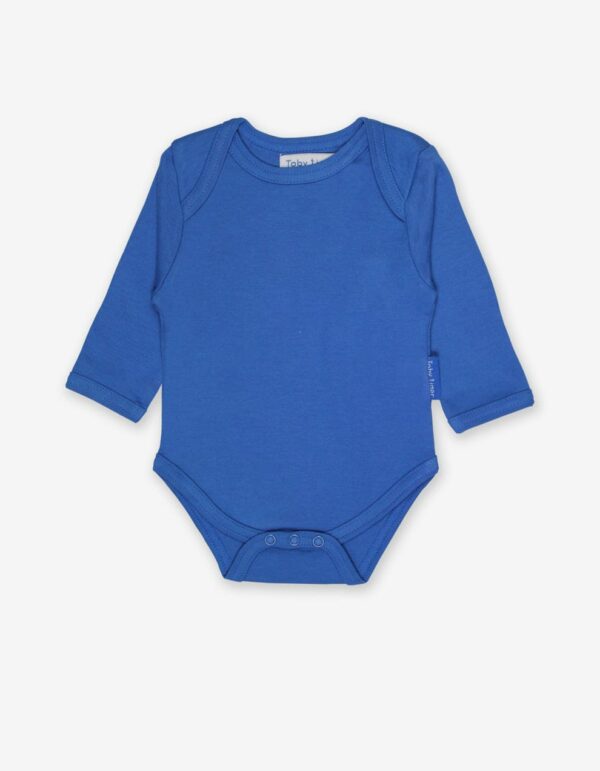BASIC Body a manica lunga neonato Fuchsia/ Azzurro