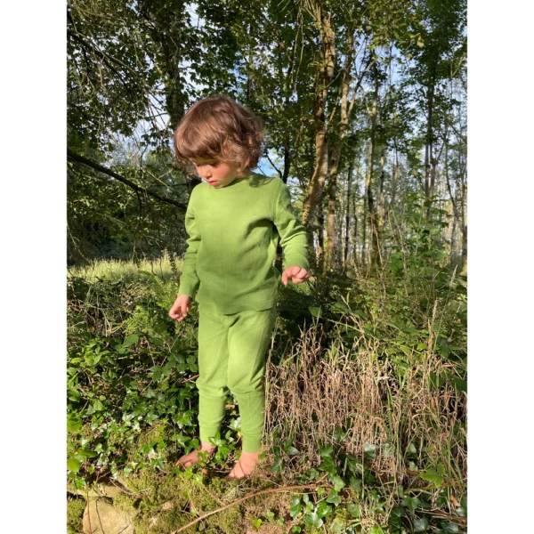 Set Waffle in cotone Pantalone e Maglia a maniche lunghe-Foliage 🍃 - immagine 3