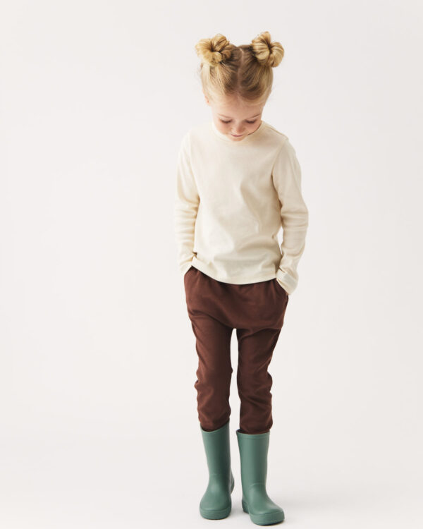 Pantaloni in cotone elasticizzato organico-Rust (Tra il rosso scuro e il marrone) - immagine 3